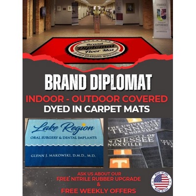 Brand Diplomat Custom Branded Logo Rug - 2' X 6'
