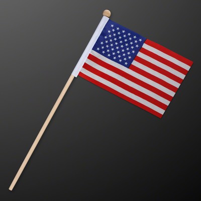 5.5" x 4" Small American Flag on a Stick (NON-Light Up) - BLANK