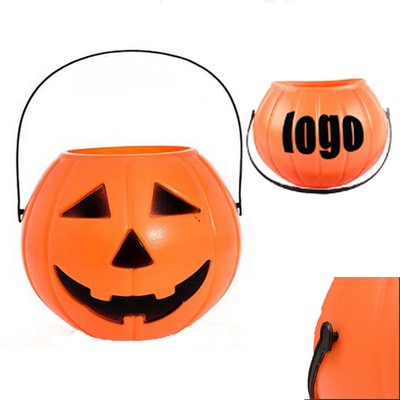 Pumpkin Shaped Candy Bucket