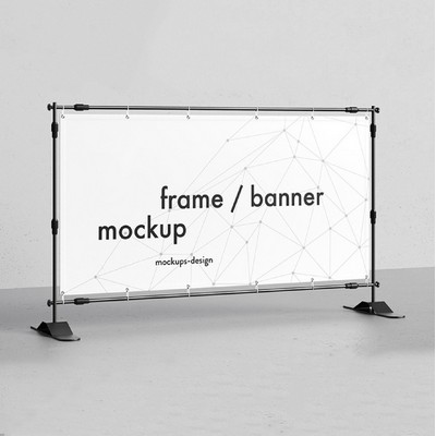 10'x8' Fabric Banner Display Adjustable Frame Banner Backdrop Wall Kit Banner Stand Frame&Fabric