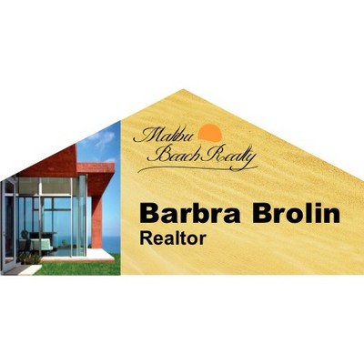 Full-Color Acrylic Name Badges - House Shaped