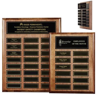 Perpetual Walnut Plaque With Magnetic Plates - 9"x12"