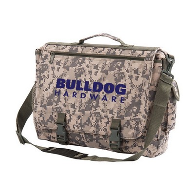 Digital Camo Deluxe Portfolio Briefcase Messenger Bag