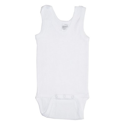 Rib Knit White Sleeveless One Piece Bodysuit