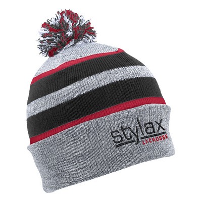 Pacific Headwear Knit Fold Over Pom-Pom Beanie