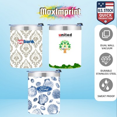 MaxImprint 12oz Lowball Tumbler with Splash-Proof Lid