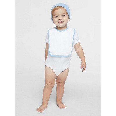 Rabbit Skins Infant Velcro® Contrast Trim Premium Jersey Bib