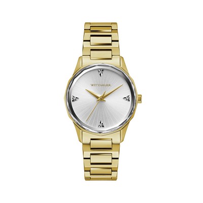 Wittnauer Ladies' Gold-tone Watch with Diamonds