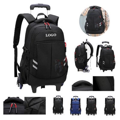 Nylon Rolling Laptop Backpack