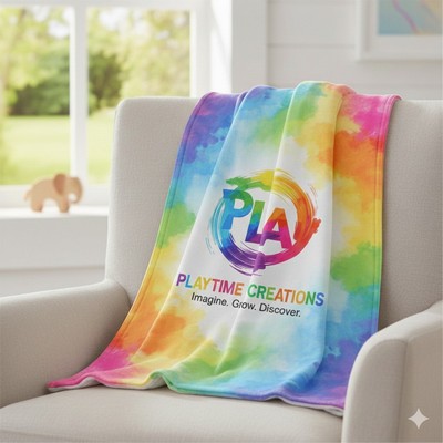 30" x 40" Sublimated Baby Swaddle Blanket