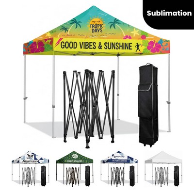 10' x 10' Black Steel Frame Sublimated Tent Kit