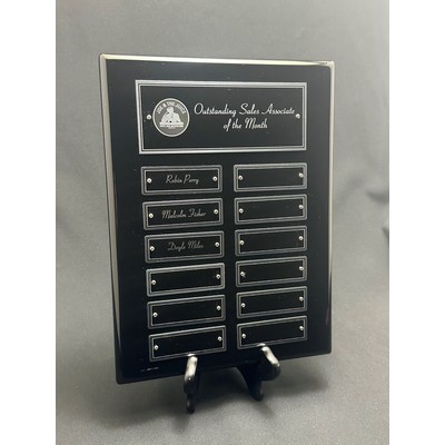 Perpetual Ebony Piano Finish Plaque - 12 Plates - 9"x12"