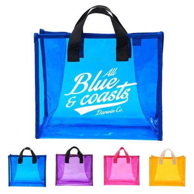 Clear PVC Stadium Tote Bag