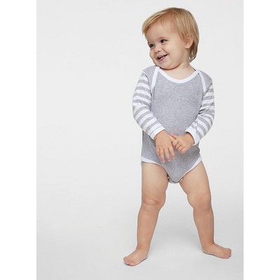 Rabbit Skins Infant Lap Shoulder Long Sleeve 1x1 Baby Rib Bodysuit