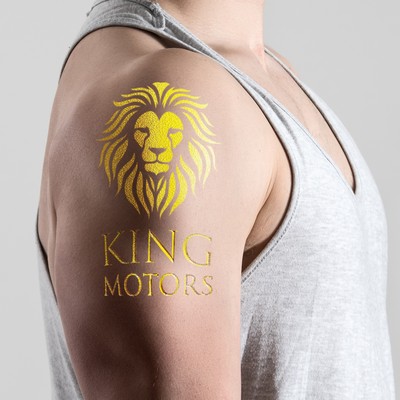 4" x 6" Custom Metallic Temporary Tattoos