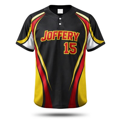 Premium Men's Sublimated 2 Button Baseball Jersey