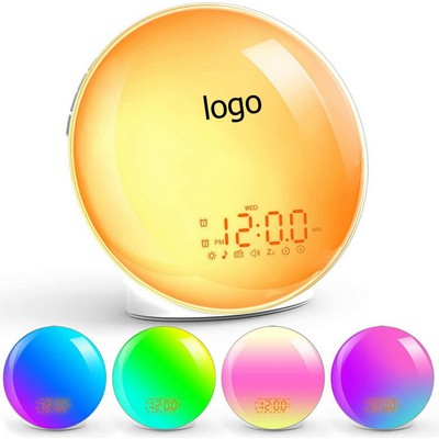 Wake Up Light Sunrise Alarm Clock White Noise Sound Machine FM Radio