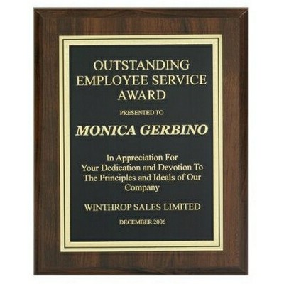 Cherry Finished Plaque w/Laser Engraving (9"x12")