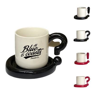 8.45oz Retro Ceramic Coffee Mug
