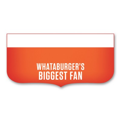 USA Made Synthetic Paper Badge Ribbon Full-Color (2"x4") Rosette Bottom