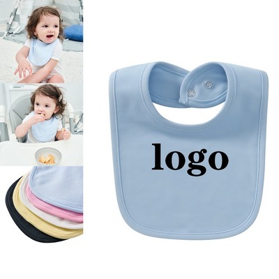 Soft Cotton Baby Bibs With Button Closure