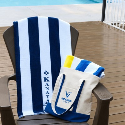 Promo Terry Cabana Towel (Laser Patch)