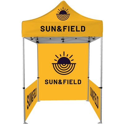 5' x 5' Hex Anodized Aluminum Frame Tent Kit w/Full Rear Wall & Side Walls