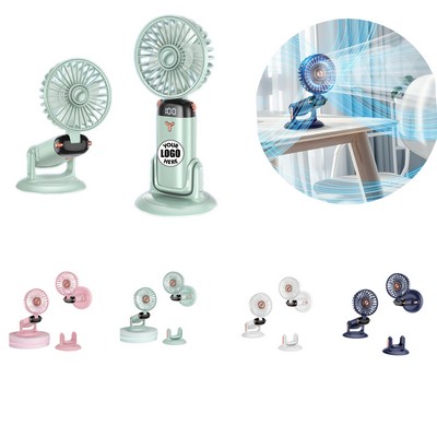 Rechargeable Portable Desk Fan with Adjustable Base