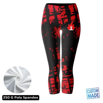 Women's Premium Quality Sublimation Yoga Capri Pants - 250G