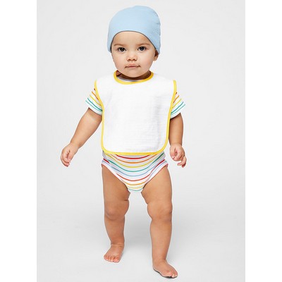 Rabbit Skins Infant Velcro® Contrast Trim Terry Cloth Bib