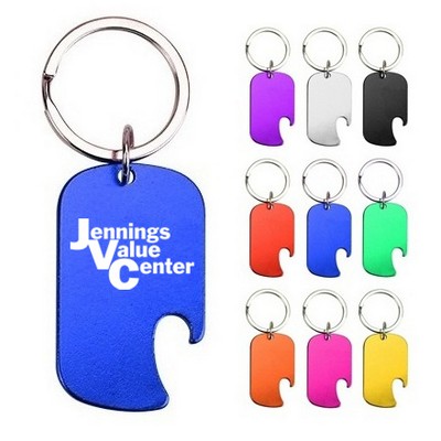Dog Tag Bottle Opener Keychain