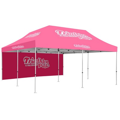 20x20' Premium Hex Aluminum Frame Tent Kit w/Full Rear Wall