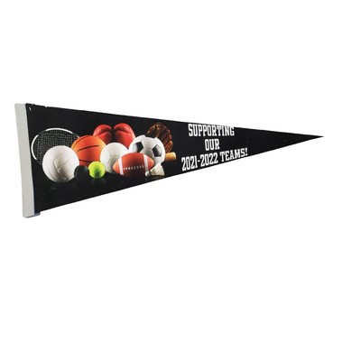 Felt Pennant 12" x 30" (Strip 1.20" Wide) Dye Sublimated (Domestically Decorated)
