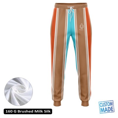 Unisex Sublimation Brushed Milk Silk Lounge Pants - 160G