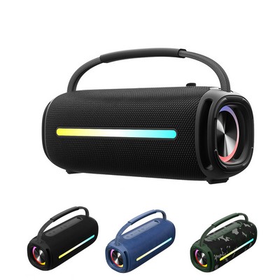 Portable Outdoor Waterproof 20W Super Bass Wireless Speaker with Colorful Flashing Lights