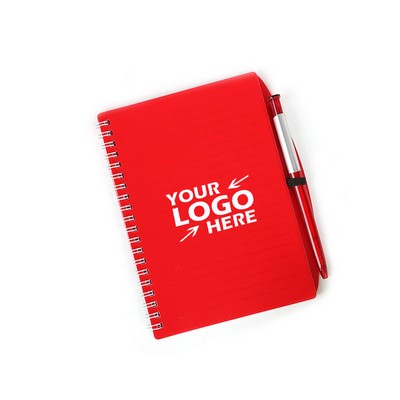 Color-Pro Spiral lined Notebook with Pen