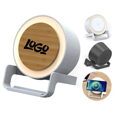 3" 1 Wireless Speaker Phone Stand w/ 15W Charger