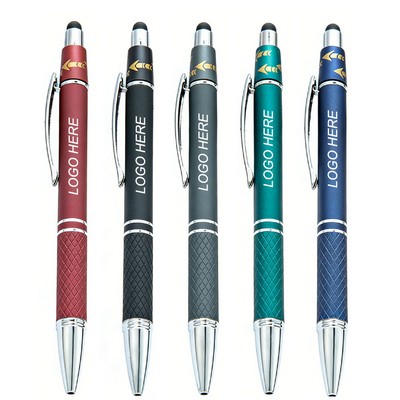 Orbit Spinner Chrome Metal Pen with Stylus
