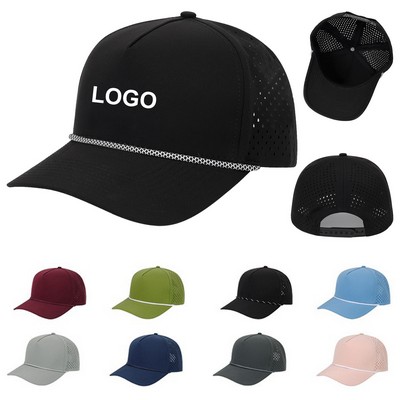 5 Panel Quick Dry Rope Baseball Cap Mesh Trucker Hat