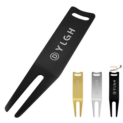 Golf Divot With Club Rest