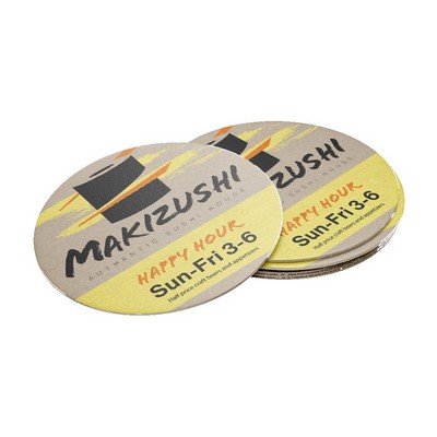 3 3/4" dia. Circle Pulpboard Coaster