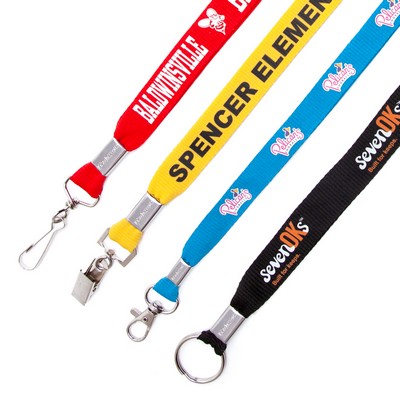 1" Pricebuster Flat Polyester Lanyard