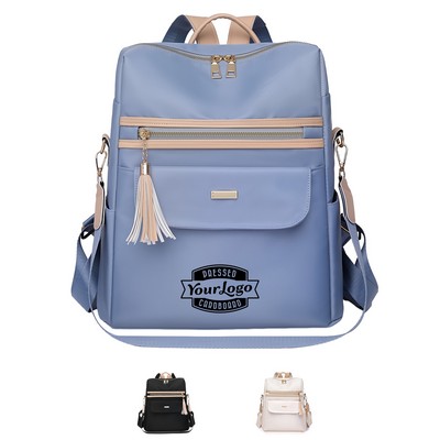 Women's Oxford Cloth Casual Backpack