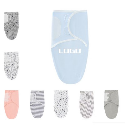 Cotton baby swaddle wrap, newborn sleeping bag