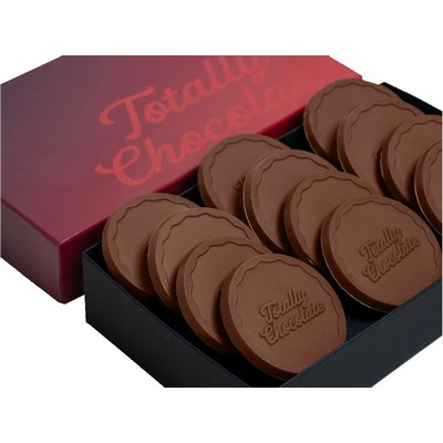 Gourmet 12-Piece Chocolate Shortbread Cookie Gift Set with Luxury Custom Packaging