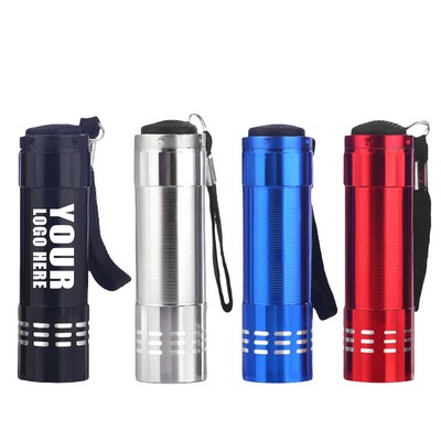 Mini 9 LED Aluminum Alloy Flashlight