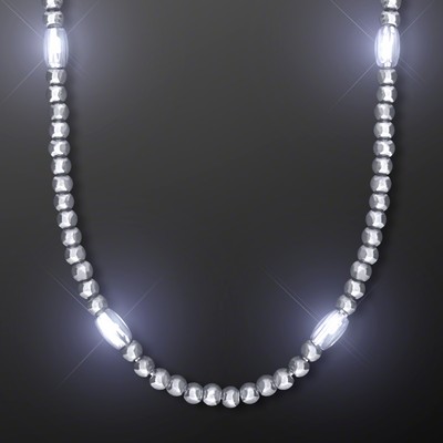 Classy White Light Up Beads, Pearlescent - BLANK