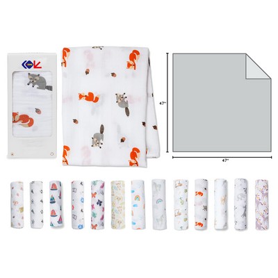 100% Cotton Muslin Swaddle Blanket